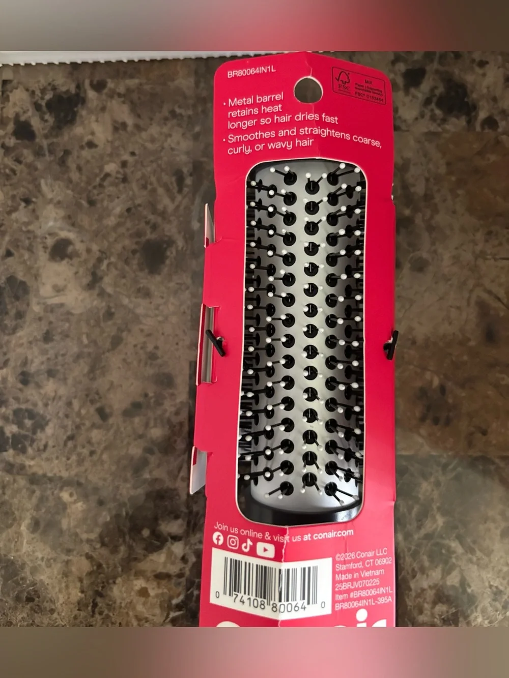 Conair Grip & Style Blow-Dry Hair Brush for Volume Haircare Hair Tool New